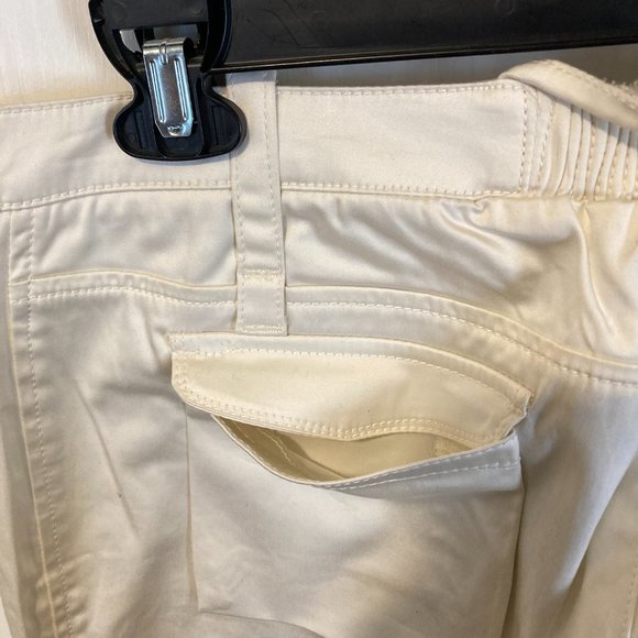 Coast Weber Ahaus women's size 44 IT off-white elastic waist satin pants 32x28 - Picture 7 of 10